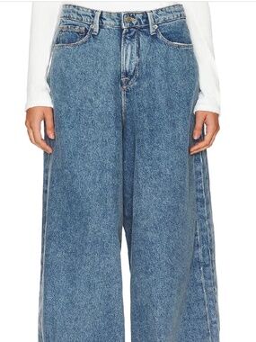 Good American Paneled Wide Leg Jeans